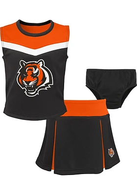 Cincinnati Bengals Girls Black Spirit Cheer Set