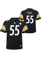 Devin Bush Pittsburgh Steelers Youth Black Nike Game Football Jersey