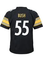 Devin Bush Pittsburgh Steelers Youth Black Nike Game Football Jersey