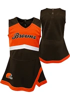 Cleveland Browns Girls Brown Captain Cheer Dress Set