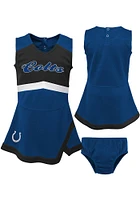 Indianapolis Colts Toddler Girls Blue Captain Sets Cheer Dress