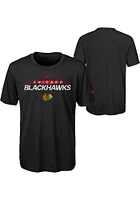 Chicago Blackhawks Youth Black Reverse Retro Authentic Pro Short Sleeve T-Shirt