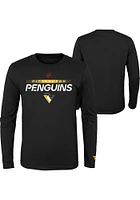 Pittsburgh Penguins Youth Black Reverse Retro Authentic Pro Long Sleeve T-Shirt