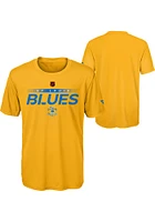 St Louis Blues Youth Gold Reverse Retro Authentic Pro Short Sleeve T-Shirt
