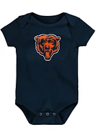 Chicago Bears Baby Navy Blue Game On SS 3PK Detail One Piece