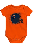 Chicago Bears Baby Navy Blue Game On SS 3PK Detail One Piece