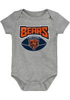 Chicago Bears Baby Navy Blue Game On SS 3PK Detail One Piece