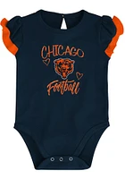 Chicago Bears Baby Navy Blue Too Much Love 2PK Set One Piece