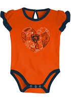 Chicago Bears Baby Navy Blue Too Much Love 2PK Set One Piece