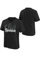 Nike Chicago White Sox Youth Black City Connect Logo Short Sleeve T-Shirt