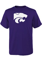 K-State Wildcats Youth Primary Logo Short Sleeve T-Shirt