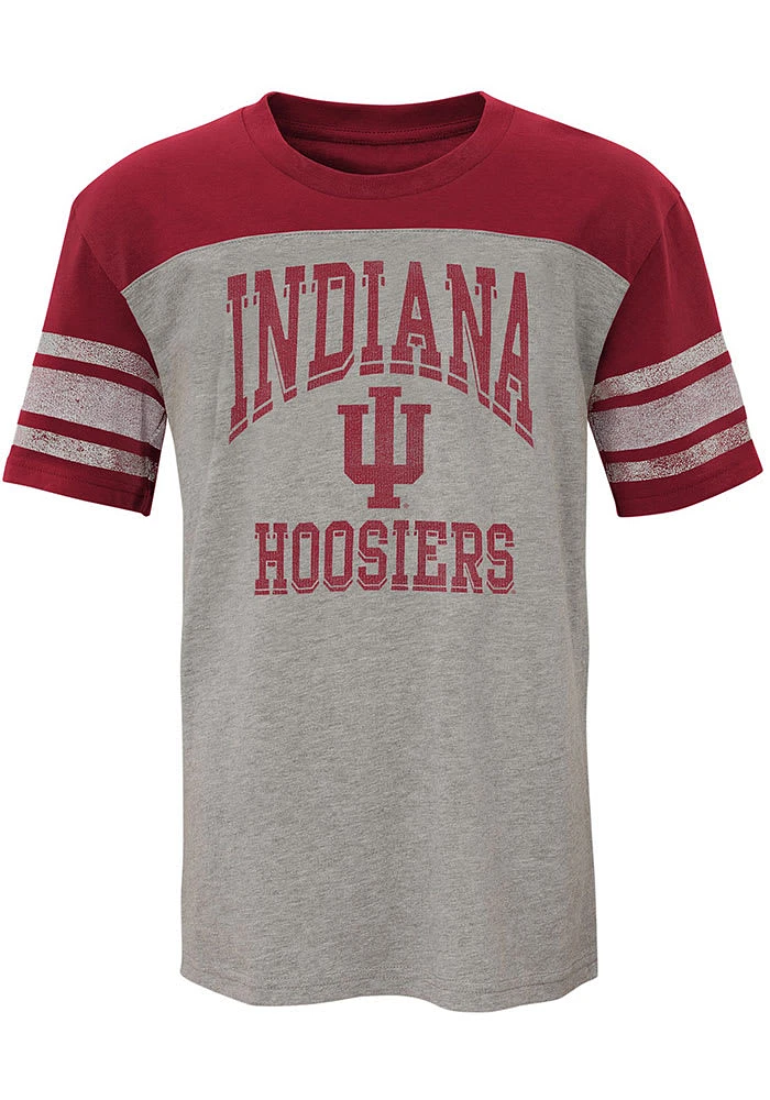 Indiana Hoosiers Youth Cardinal Pennant Short Sleeve T-Shirt