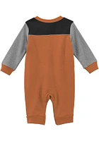 Texas Longhorns Baby Burnt Orange Scrimmage Design Long Sleeve One Piece