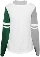 Michigan State Spartans Girls Green Color Block Long Sleeve T-shirt