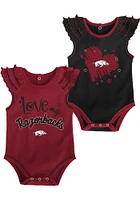 Arkansas Razorbacks Baby Cardinal Touch Down Design Set One Piece