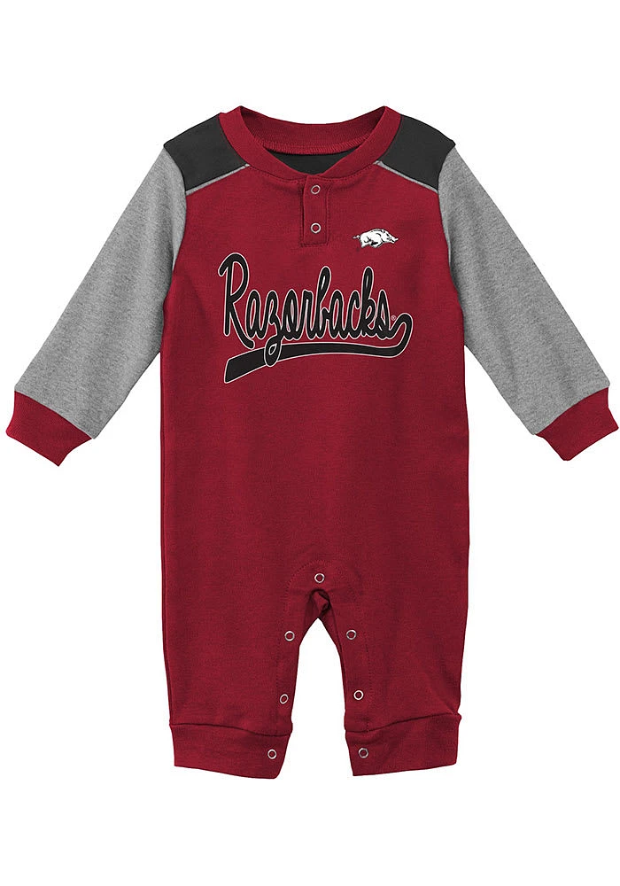 Arkansas Razorbacks Baby Cardinal Scrimmage Long Sleeve One Piece
