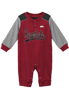 Arkansas Razorbacks Baby Cardinal Scrimmage Long Sleeve One Piece