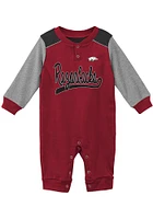 Arkansas Razorbacks Baby Cardinal Scrimmage Long Sleeve One Piece