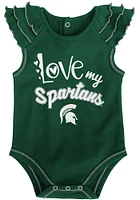 Michigan State Spartans Baby Green Touch Down Set One Piece