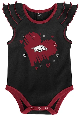 Arkansas Razorbacks Baby Cardinal Touch Down Set One Piece