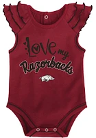 Arkansas Razorbacks Baby Cardinal Touch Down Set One Piece