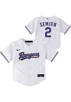 Marcus Semien  Texas Rangers Toddler White Home Replica Jersey