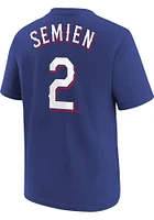 Marcus Semien  Texas Rangers Boys Blue NN Short Sleeve T-Shirt
