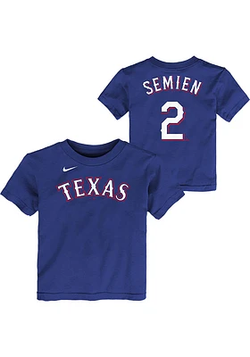 Marcus Semien Texas Rangers Toddler Blue NN Short Sleeve Player T Shirt