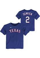 Marcus Semien Texas Rangers Toddler Blue NN Short Sleeve Player T Shirt
