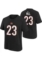 Daxton Hill Cincinnati Bengals Youth Black Nike NN Player Tee