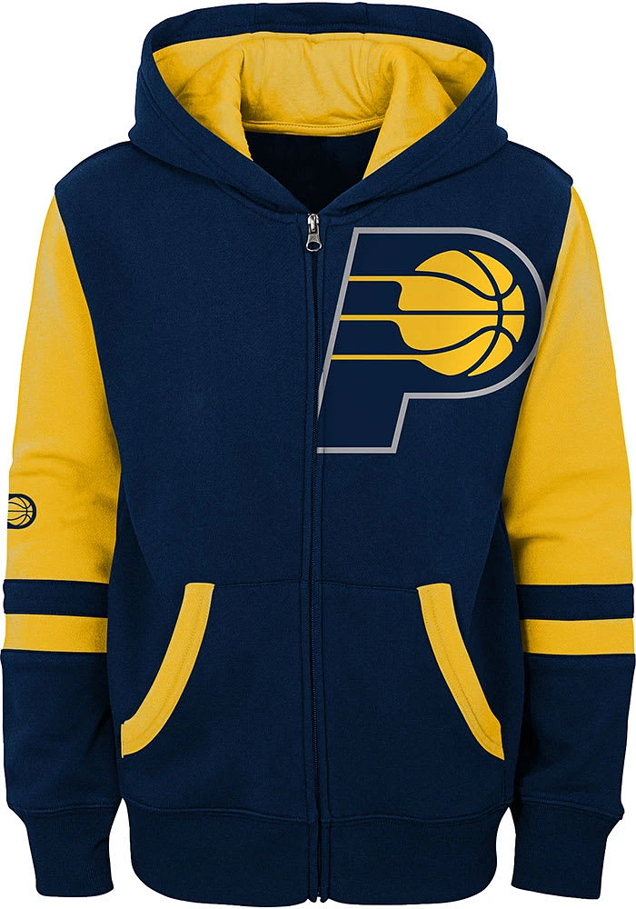 Indiana Pacers Toddler Straight To The League Long Sleeve Full Zip Sweatshirt - Navy Blue