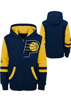 Indiana Pacers Toddler Straight To The League Long Sleeve Full Zip Sweatshirt - Navy Blue