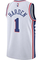 James Harden  Nike Philadelphia 76ers Youth Association Icon White Basketball Jersey