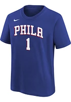 James Harden Philadelphia 76ers Youth Blue Icon NN Player Tee