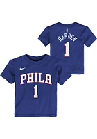 James Harden Philadelphia 76ers Toddler Blue Icon NN Short Sleeve Player T Shirt
