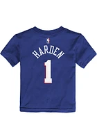 James Harden Philadelphia 76ers Toddler Blue Icon NN Short Sleeve Player T Shirt