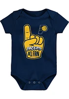 Indiana Pacers Baby Navy Blue Off Play Short Sleeve One Piece