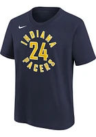 Buddy Hield Indiana Pacers Youth Navy Blue Icon NN Player Tee