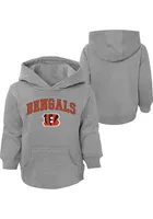 Cincinnati Bengals Toddler Grey Arch Mascot Long Sleeve Hooded Sweatshirt