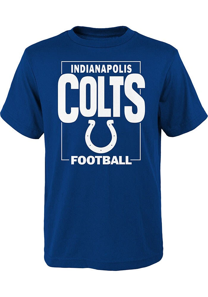 Indianapolis Colts Youth Blue Coin Toss Short Sleeve T-Shirt