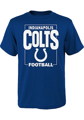 Indianapolis Colts Youth Blue Coin Toss Short Sleeve T-Shirt