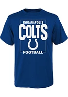 Indianapolis Colts Youth Blue Coin Toss Short Sleeve T-Shirt