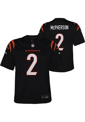 Evan McPherson Cincinnati Bengals Youth Black Nike Game Football Jersey