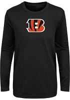 Cincinnati Bengals Youth Black Primary Logo Long Sleeve T-Shirt