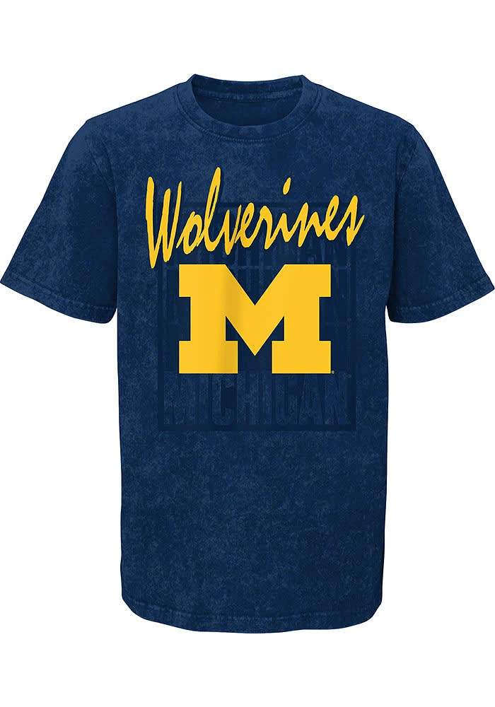 Michigan Wolverines Youth Blue Headliner Short Sleeve T-Shirt