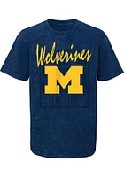 Michigan Wolverines Youth Blue Headliner Short Sleeve T-Shirt