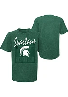 Michigan State Spartans Youth Green Headliner Short Sleeve T-Shirt