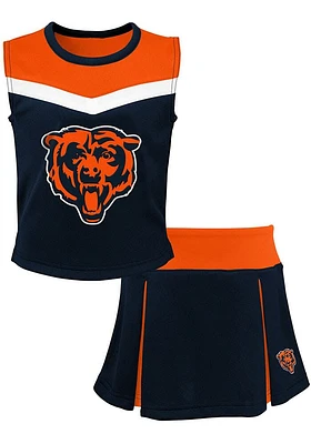 Chicago Bears Girls Navy Blue Spirit 2PC Set Cheer