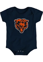 Chicago Bears Baby Navy Blue Primary Logo Short Sleeve One Piece