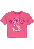 Chicago Bears Infant Girls Cutest Fan Short Sleeve T-Shirt Pink